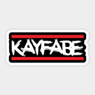 Kayfabe (white stacked lines) (Pro Wrestling) Sticker